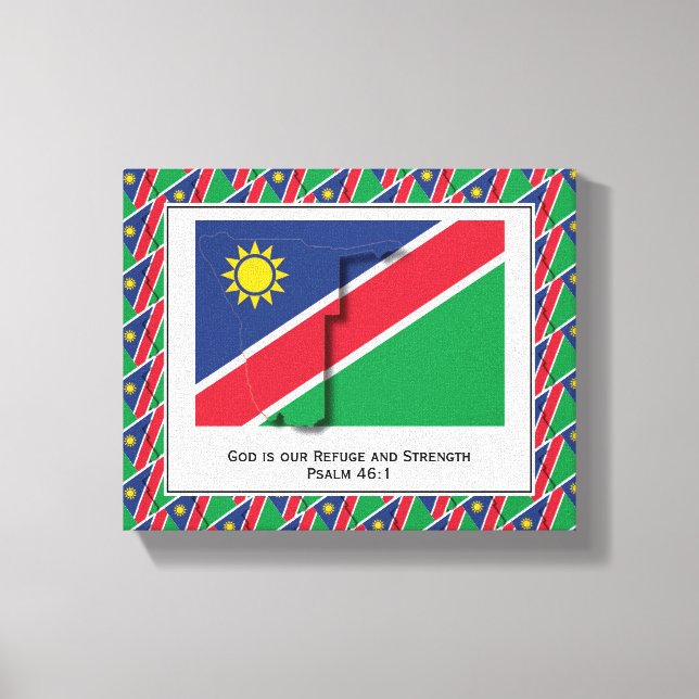 Customisable Photo | Patriotic | NAMIBIA FLAG Canvas Print (Front)