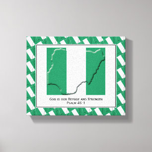 Customisable Photo   Patriotic   NIGERIA FLAG Canvas Print