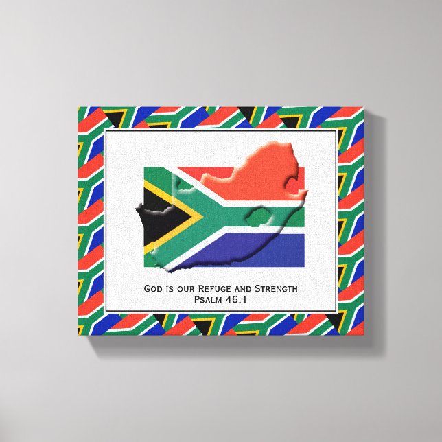 Customisable Photo | Patriotic | SOUTH AFRICA FLAG Canvas Print (Front)
