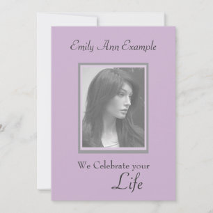 Customisable Photo Remembrance / Funeral Invitation