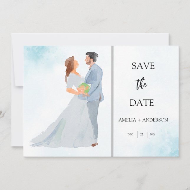 Customisable Photo  Save The Date (Front)