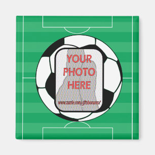 Customisable photo soccer ball magnet