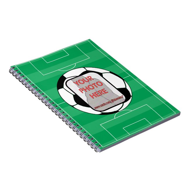 Customisable photo soccer ball notebook (Right Side)