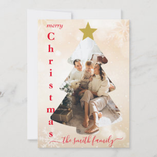 Customisable Photo Template Christmas Card