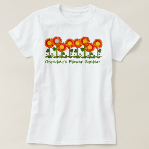 Customisable Photo (up to 8) Flower Face T-shirts