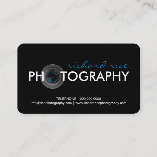 Customisable Photographer Business Cards (Front)