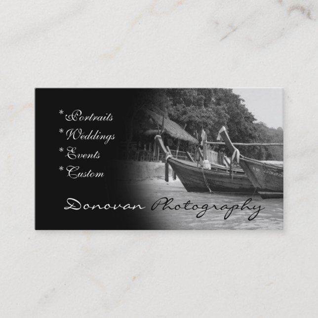 Customisable Photography Business Card (Front)