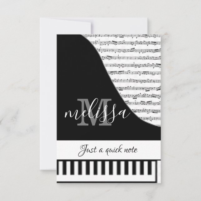 Customisable Piano Card (Front)