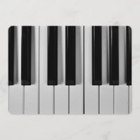 Customisable Piano Keyboard Invitations