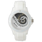 Customisable Piano Keys and Gold Music Notes