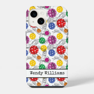 Customisable Pickleball with 🦜parrots, iPhone 14 Case
