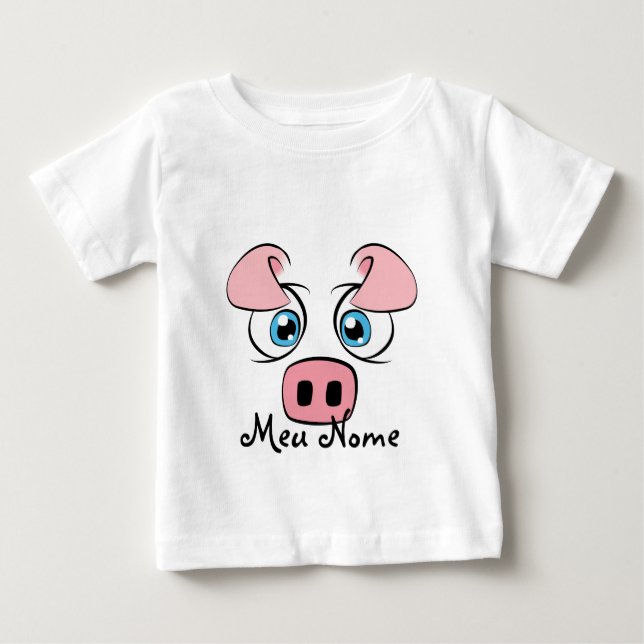 Customisable Pig Baby T-Shirt (Front)
