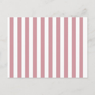 Customisable Pink and White Stripes Postcard