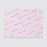 Customisable Pink Baby Shower Tissue Paper