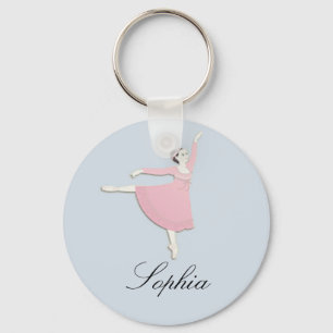 Customisable Pink Ballerina Keychain