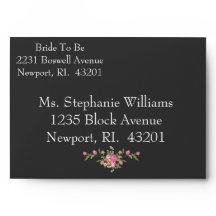 Customisable Pink/Black floral BRIDAL SHOWER