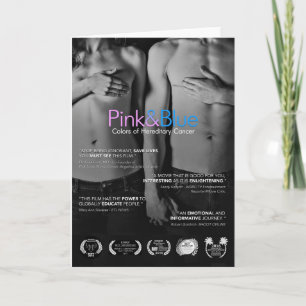 Customisable Pink & Blue Holiday Greeting Card