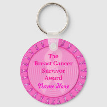 Customisable Pink  Breast Cancer Award Medal