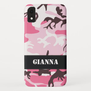 Customisable Pink Camo iPhone XR Case