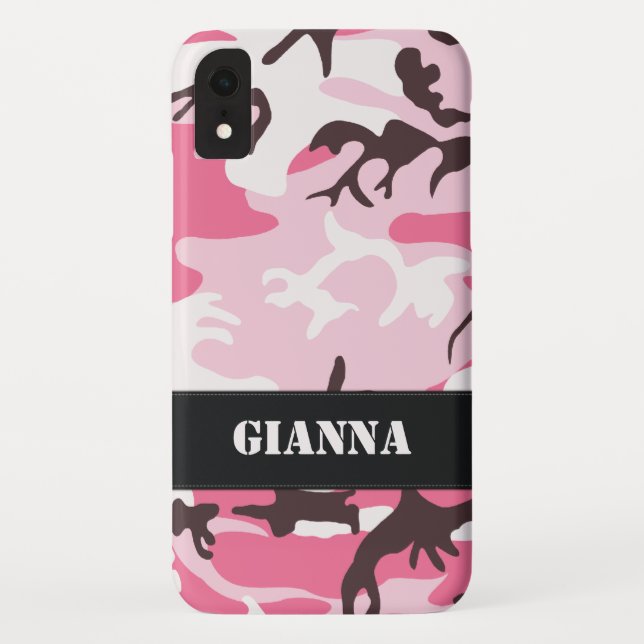 Customisable Pink Camo Case-Mate iPhone Case (Back)