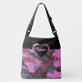 Customisable Pink Camo for Large Crossbody Bag