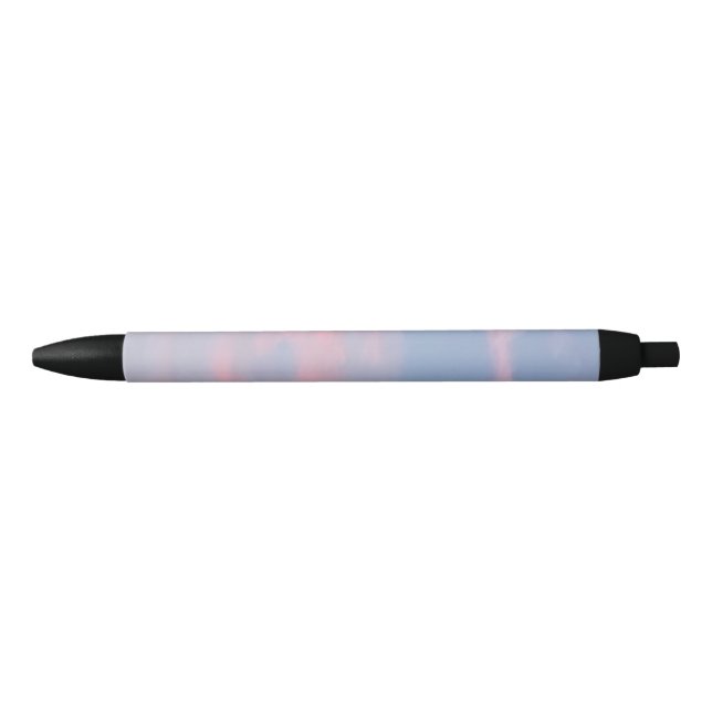 Customisable Pink Clouds Black Ink Pen (Front)