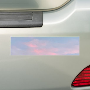 Customisable Pink Clouds Bumper Sticker