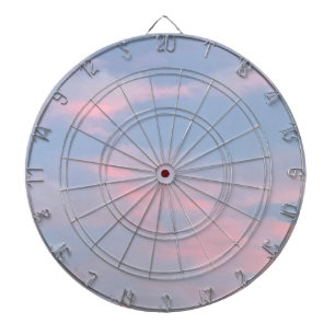 Customisable Pink Clouds Dartboard