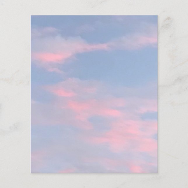 Customisable Pink Clouds Flyer (Front)