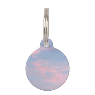 Customisable Pink Clouds Pet Tag