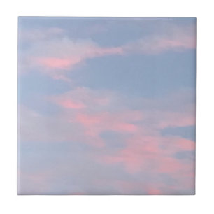 Customisable Pink Clouds Tile