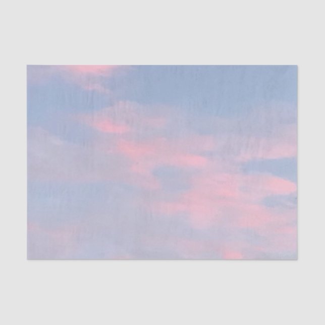 Customisable Pink Clouds Tissue Paper (Front)