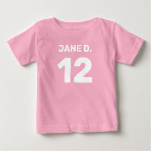 Customisable pink (front & back design) infant baby T-Shirt