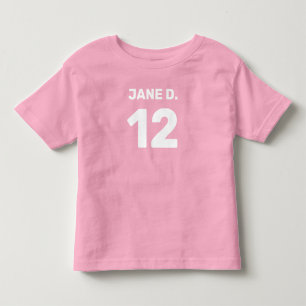 Customisable pink (front & back design) infant toddler T-Shirt