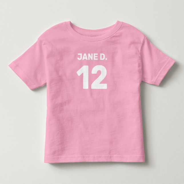 Customisable pink (front & back design) infant toddler T-Shirt (Front)
