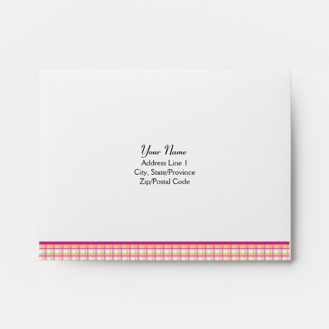 Customisable Pink Gerbera Daisy A-2 RSVP Envelope (Front)