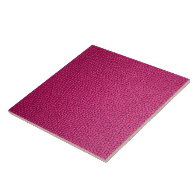 Customisable Pink Leather Modern Classic Design Tile (Side)