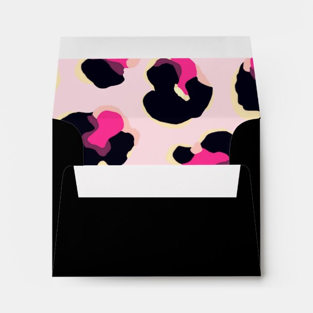 Customisable Pink Leopard Print A2 Invitation Envelope (Back (Bottom))