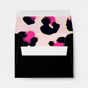 Customisable Pink Leopard Print A2 Invitation Envelope