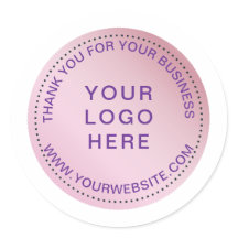 Customisable Pink Modern  Circle Sticker