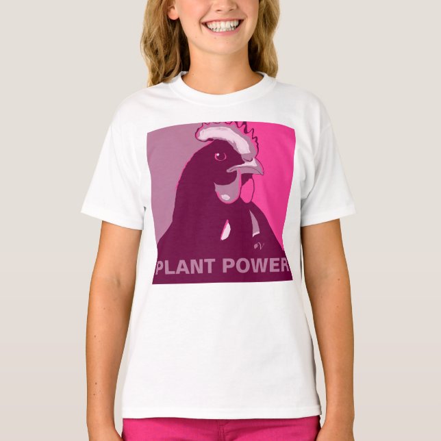 Customisable! Pink Pop Art Inspired Chicken Tshirt (Front)