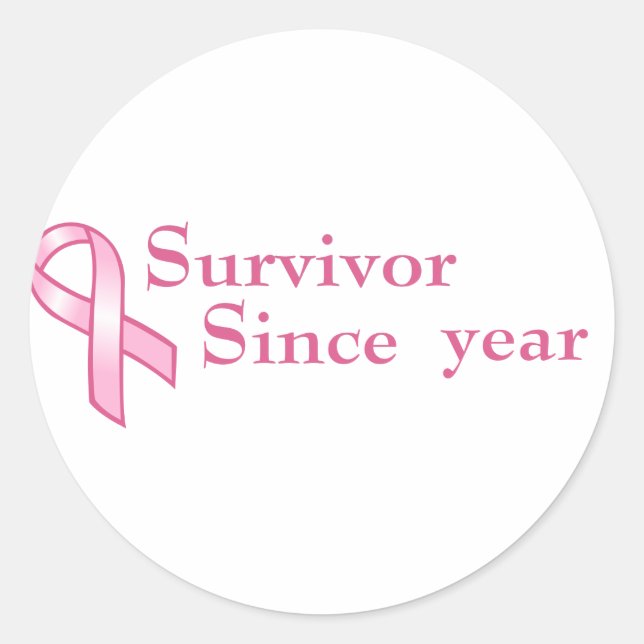 Customisable Pink Ribbon Sticker (Front)