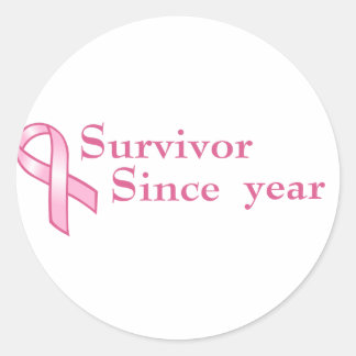 Customisable Pink Ribbon Sticker