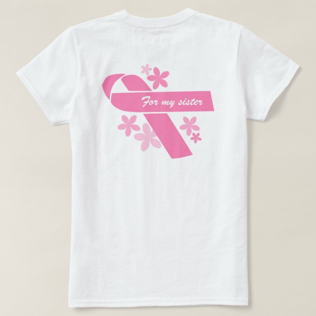 Customisable Pink Ribbon T-Shirt (Design Back)