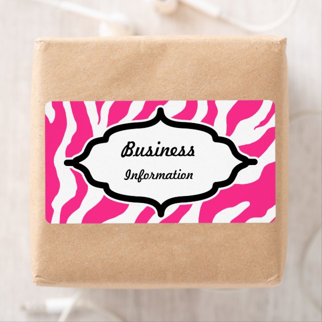 Customisable Pink Zebra Labels (Insitu)
