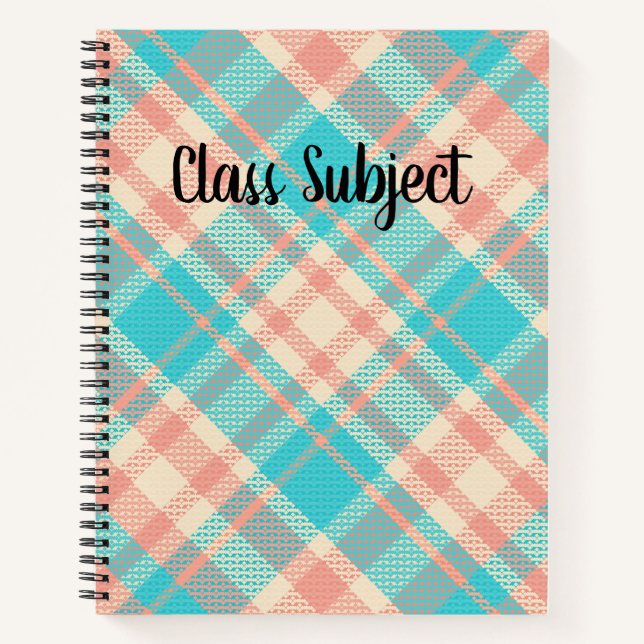 Customisable Plaid Notebook (Front)