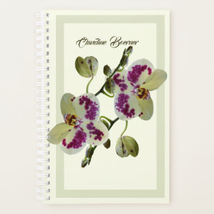 Customisable Planner Rich Pale Yellow Orchids