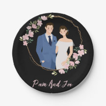 Customisable plate for wedding reception