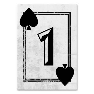Customisable Playing Card Table Numbers (No.1)