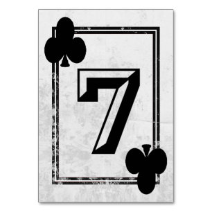 Customisable Playing Card Table Numbers (No.7)